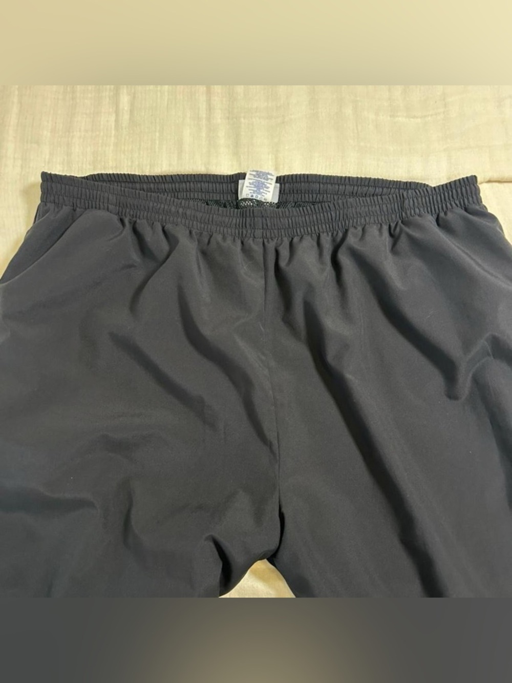 Reebok Y2K Black Track Pants Mesh Lined Zip Hem XXL - Picture 3 of 8